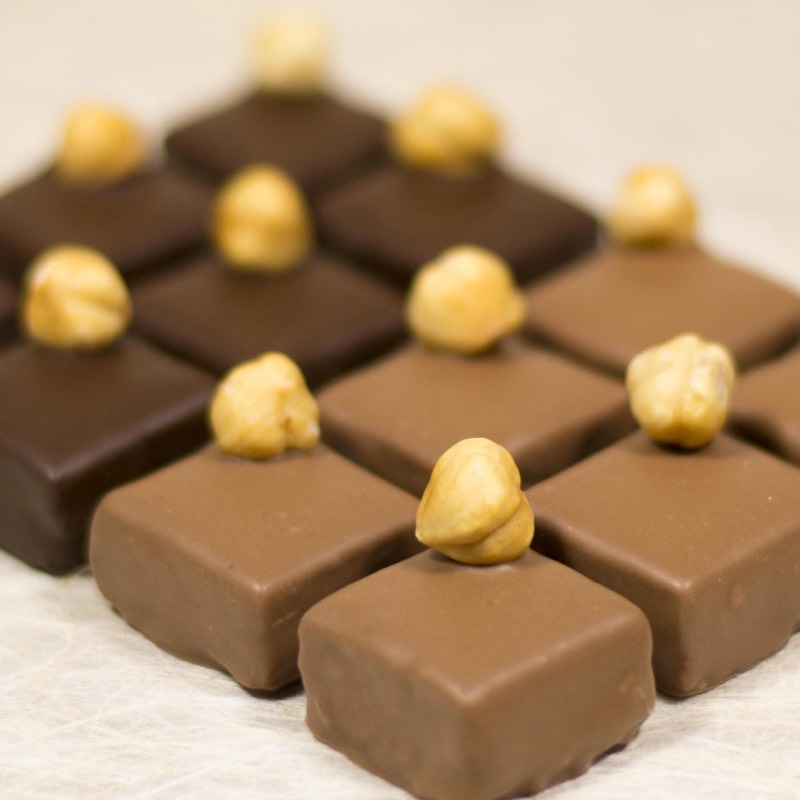 Bonbons met hazelnoot