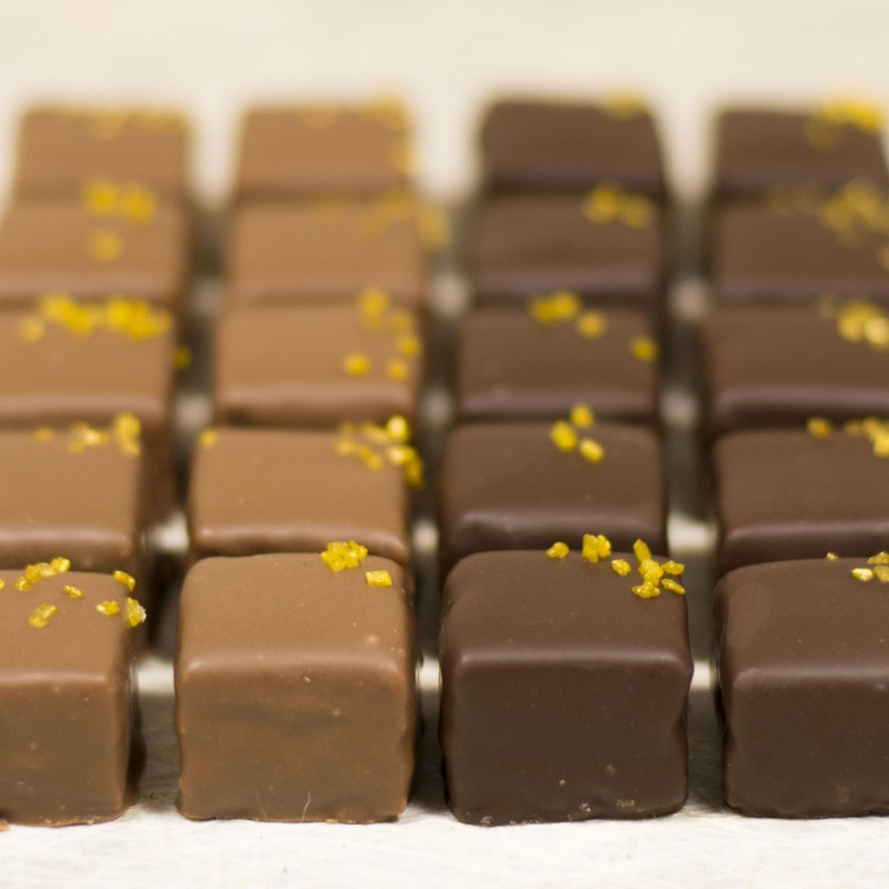 Bonbons met kandijkoek met yuzu